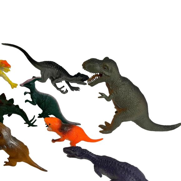 Dinosaur Figure Toy Mix Lot Of 16 Hard Plastic PVC 3”-5” Jurassic Play Dinosaurs - Picture 4 of 10
